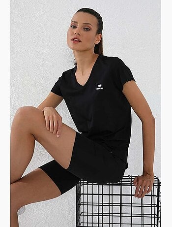 Women's t-shirt lisa com decote em v e manga curta tommy