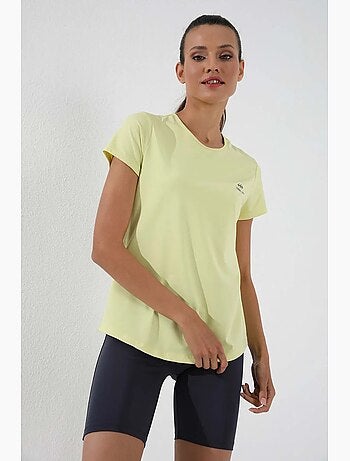 Women's t-shirt lisa de manga curta com decote redondo tommy