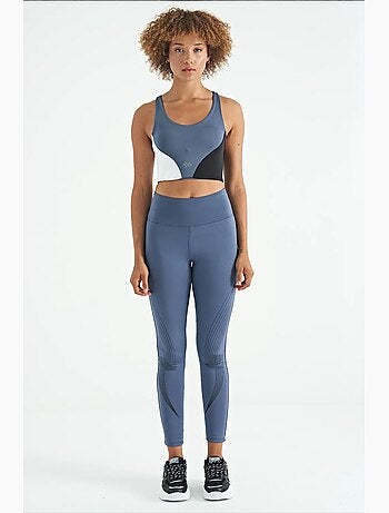 Women's top desportivo curto com blocos de cor tommy