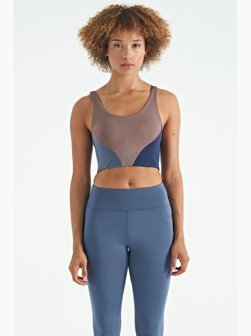 Women's top desportivo curto com blocos de cor tommy - Kiabi