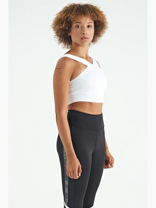 Women's top desportivo curto justo sem mangas com decote em v tommy - Kiabi Women's top desportivo curto justo sem mangas com decote em v tommy - Kiabi