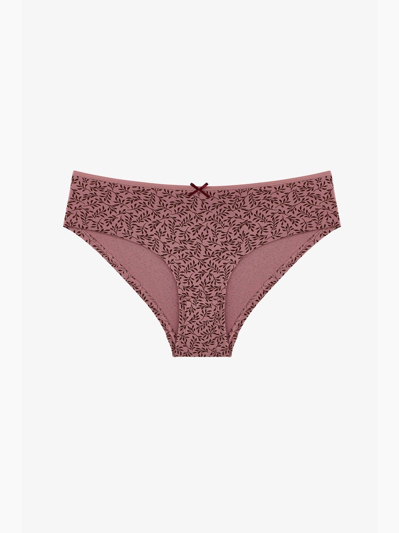 Wood rose cueca hipster floral penti Rosa velho - Kiabi