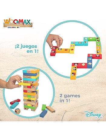 Woomax jogo de blocos de empilhar de madeira disney