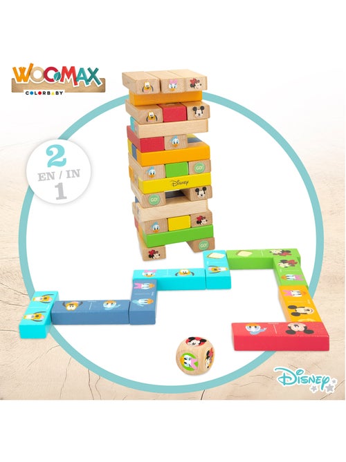 Woomax jogo de blocos de empilhar de madeira disney - Kiabi Woomax jogo de blocos de empilhar de madeira disney - Kiabi