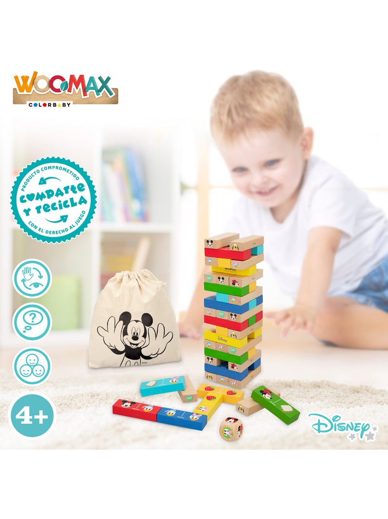 Woomax jogo de blocos de empilhar de madeira disney N/D - Kiabi