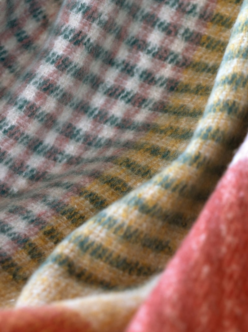 Xadrez de mohair macio Castanho-claro - Kiabi