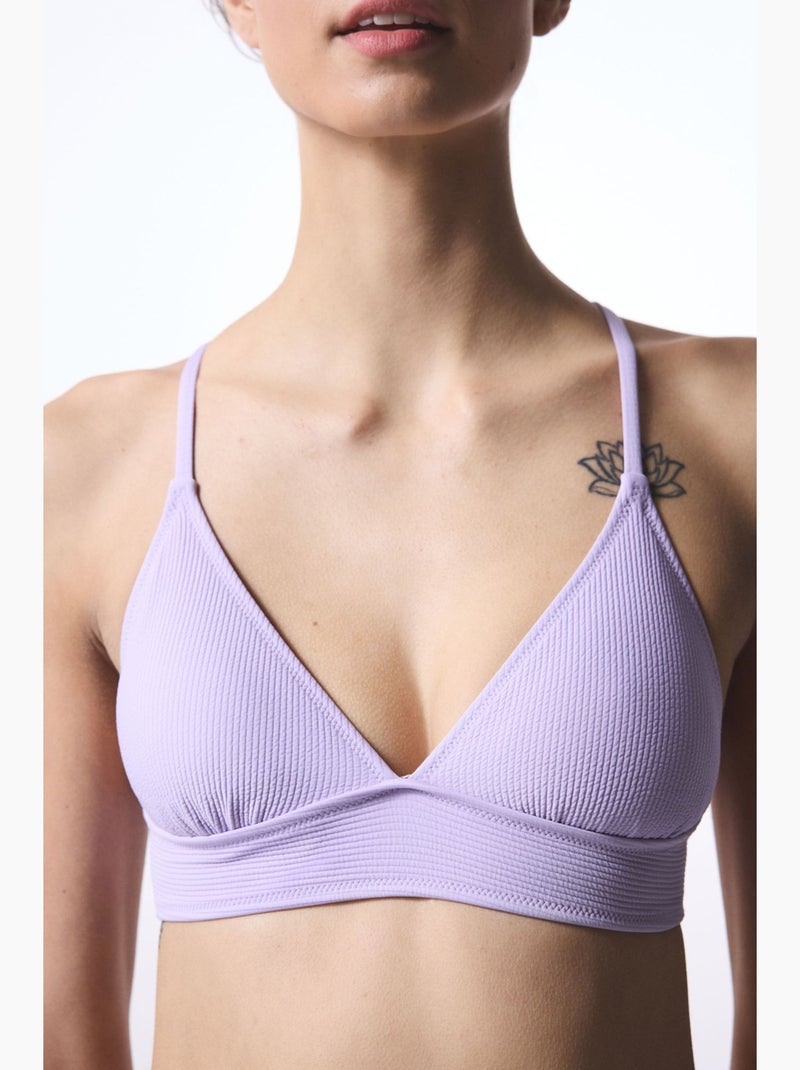 Yuna bralette top de biquíni penti Lavanda - Kiabi
