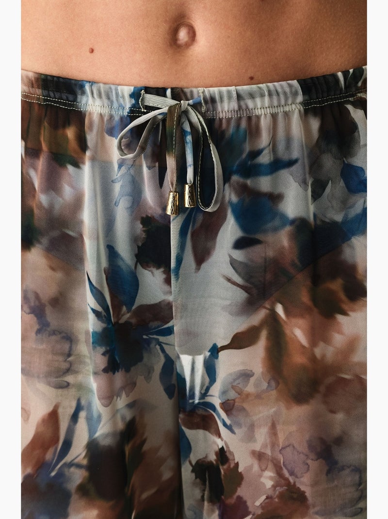 Zoe calças de tule florido penti Branco Azul - Kiabi