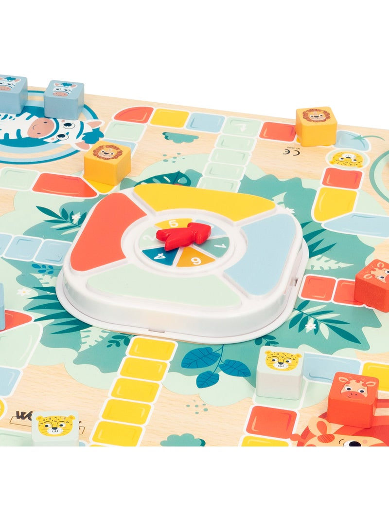 Zookabee Jogo de Ludo e Ganso de Madeira  com Animais da Selva WOOMAX N/D - Kiabi