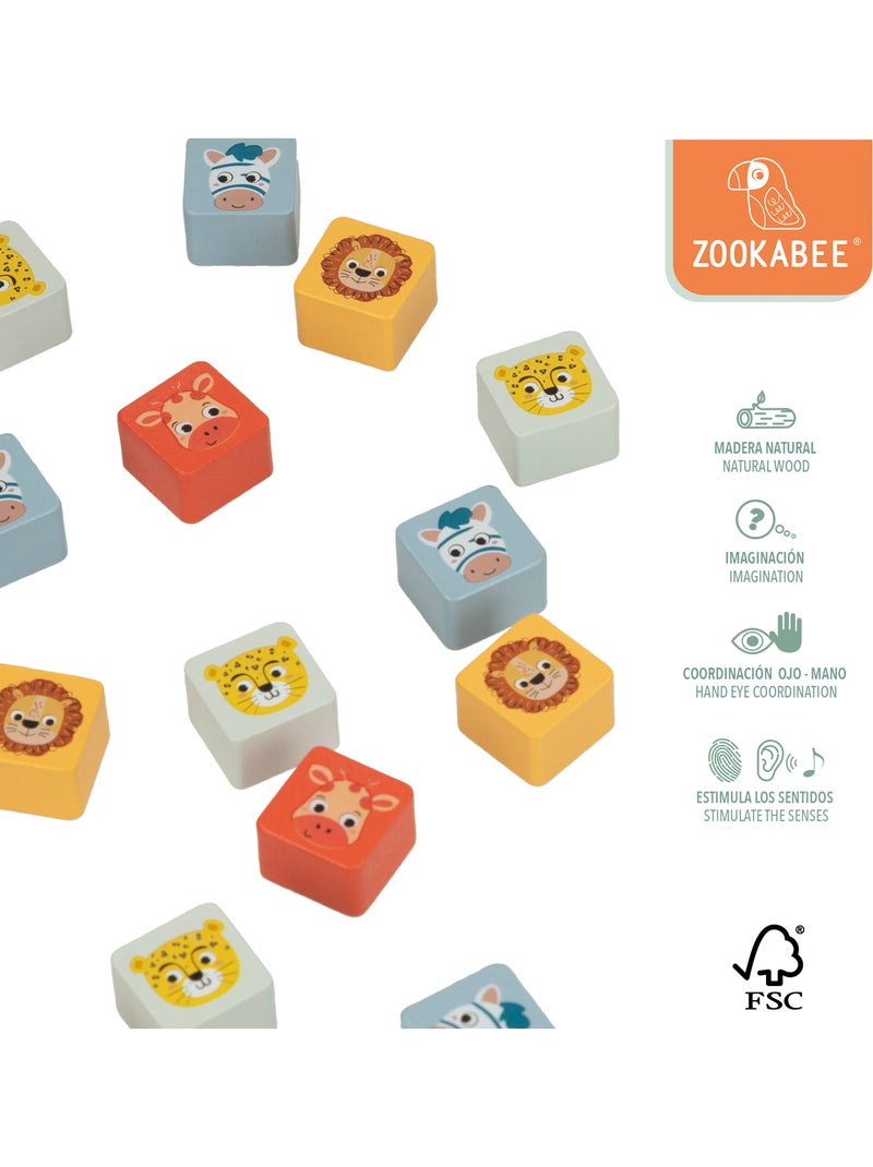 Zookabee Jogo de Ludo e Ganso de Madeira  com Animais da Selva WOOMAX N/D - Kiabi