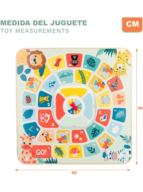 Zookabee Jogo de Ludo e Ganso de Madeira  com Animais da Selva WOOMAX - Kiabi